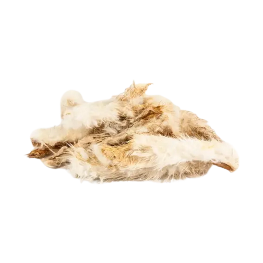 Natuurlijke kauwsnack - Konijnenhuid met vacht (250gr) - Nora-Lou