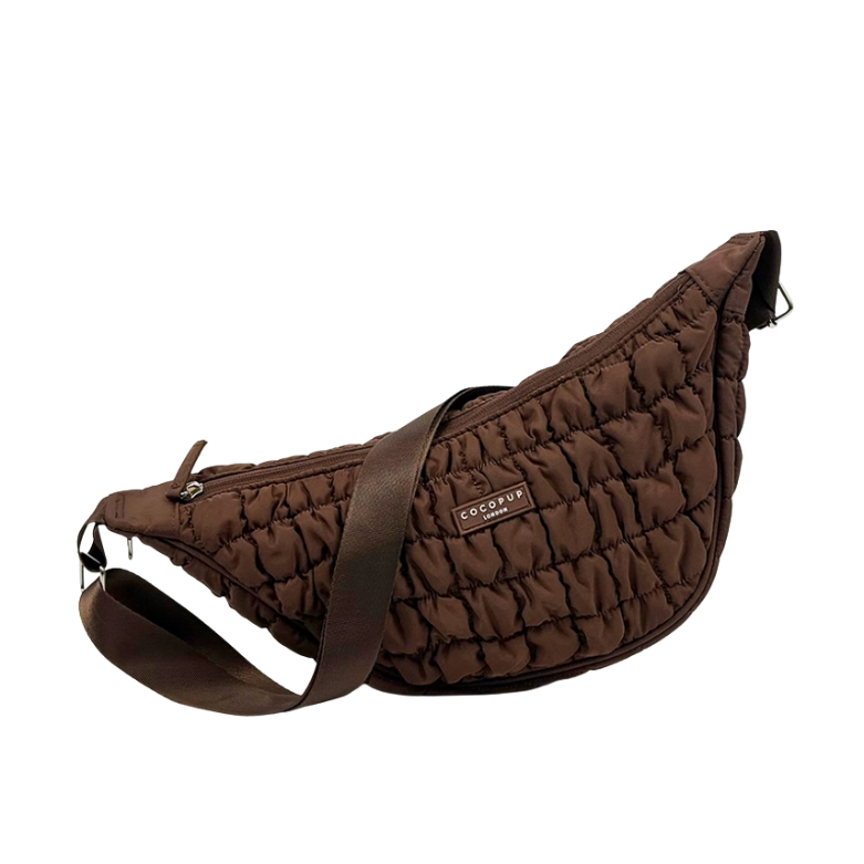 Cocopup Crossbody Crescent Hondenuitlaat Tas - Espresso