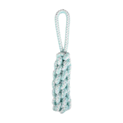 Speelgoed Small Dog Cub Trektouw & Staaf Geweven Ivar Turquoise - Nora-Lou