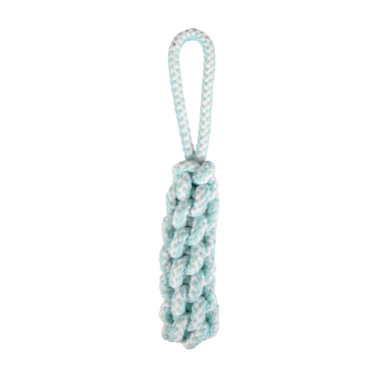 Speelgoed Small Dog Cub Trektouw & Staaf Geweven Ivar Turquoise - Nora-Lou