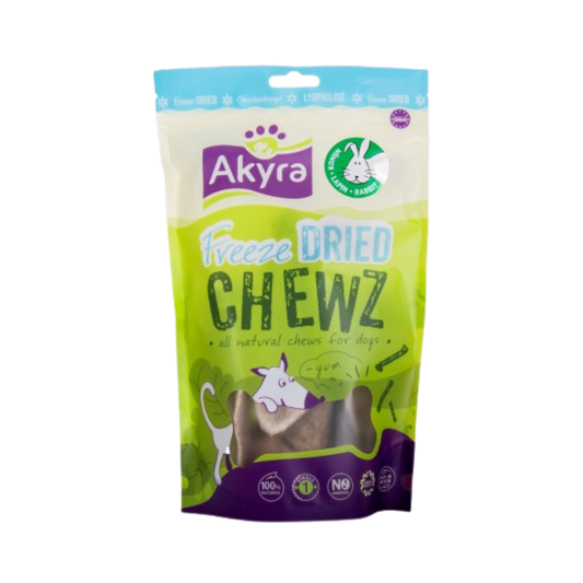 Akyra Gevriesdroogde kauwsnack - Konijnenoren (100gr) - Nora-Lou