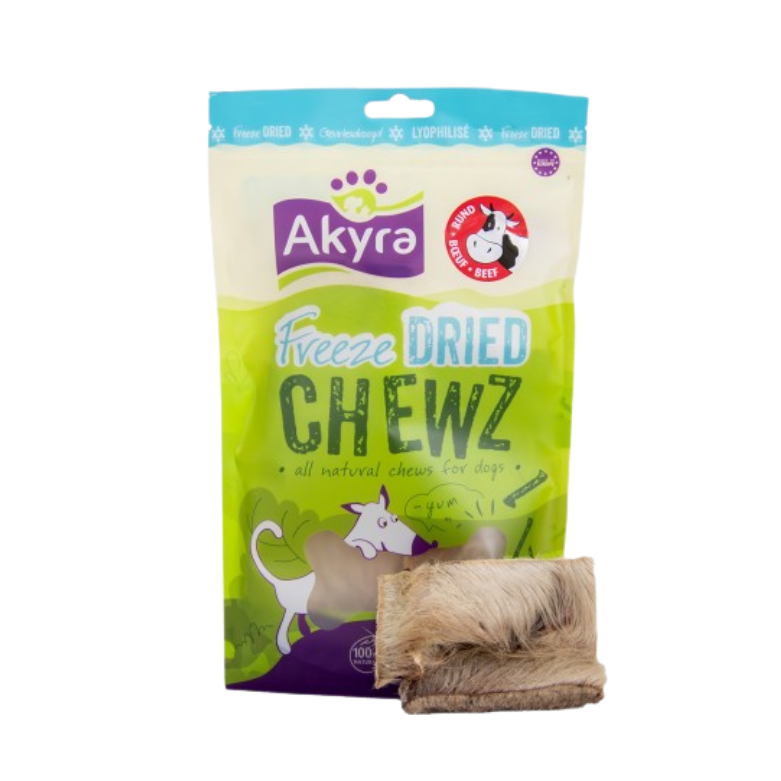 Akyra Gevriesdroogde kauwsnack - Runderkophuid (130gr) - Nora-Lou