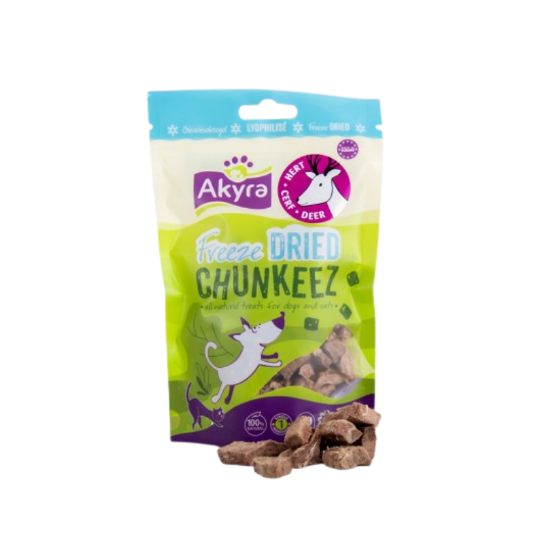 Akyra Gevriesdroogde Snack - Hert (60gr) - Nora-Lou