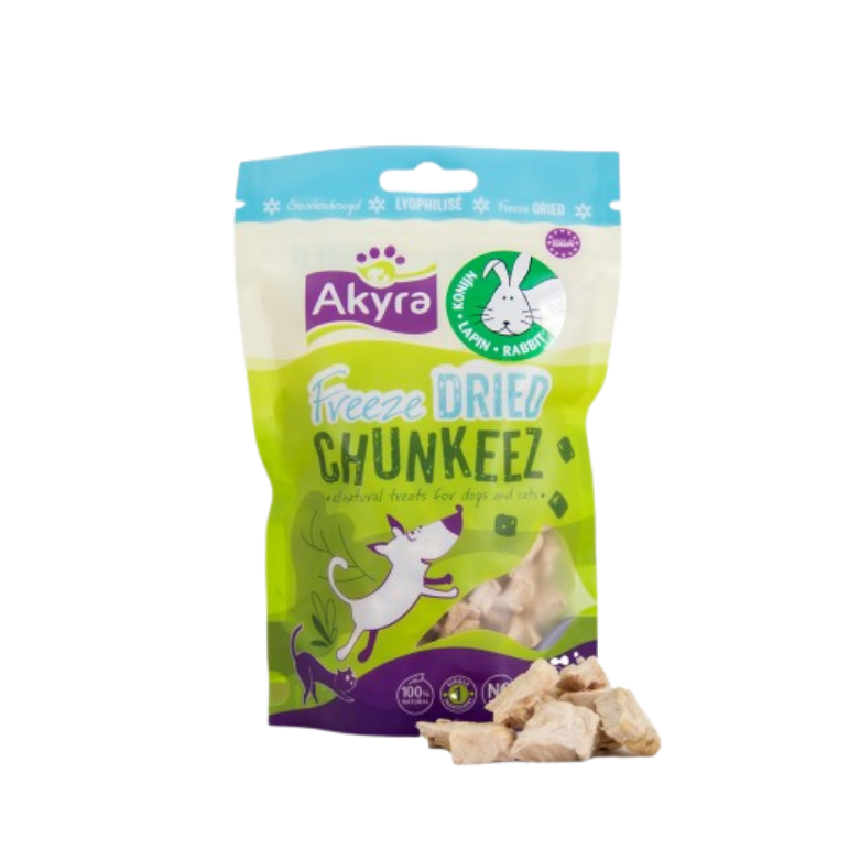 Akyra Gevriesdroogde Snack - Konijn (60gr) - Nora-Lou