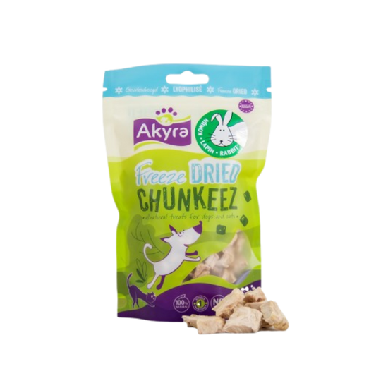 Akyra Gevriesdroogde Snack - Konijn (60gr) - Nora-Lou