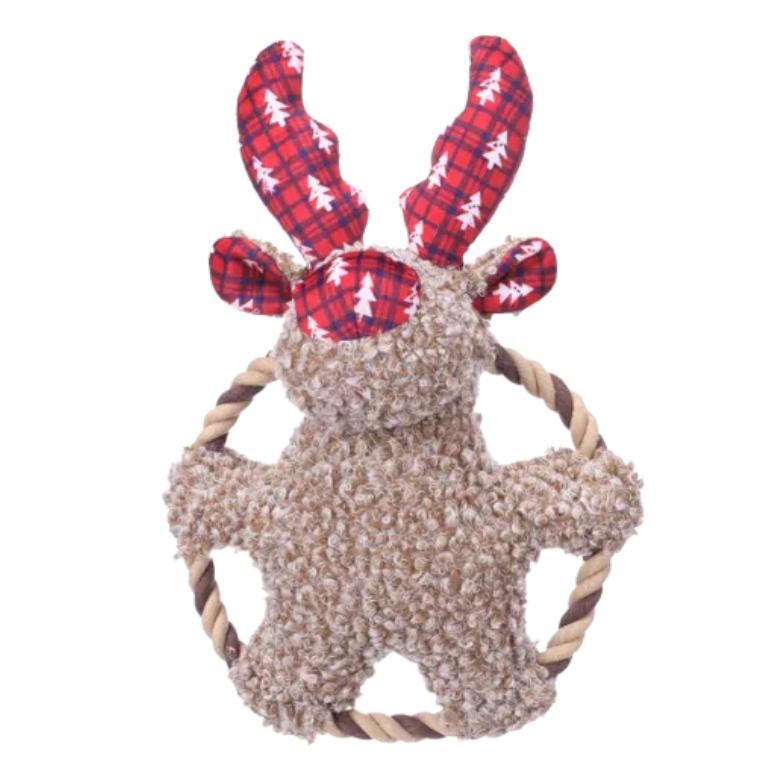 Kerst Speelgoed Krola Rendier & Ring Bruin