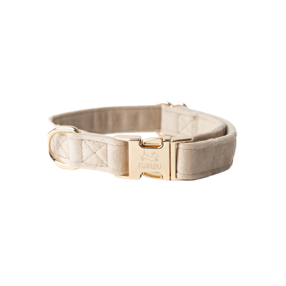 Fluwelen halsband - ZAND