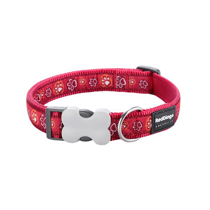 Honden halsband Paw Impressions Rood
