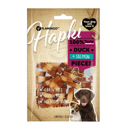 Snack Hapki Pieces with duck &amp; salmon (85gr)