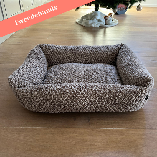 Mand Jacquard Rechthoekig Taupe 65x50x20cm