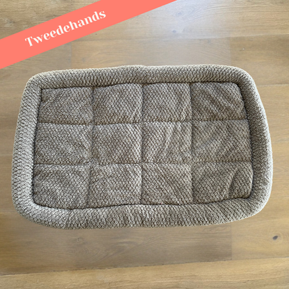 Coussin jacquard rectangulaire taupe 100,5 cm x 63,5 cm x 8 cm