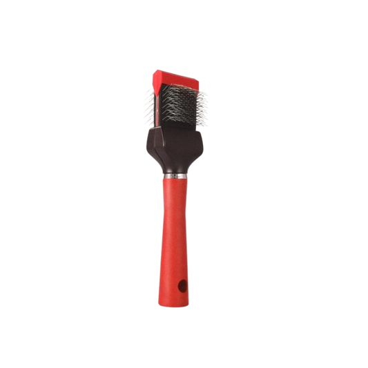 Flexibele borstel slicker rood enkel TRITRA