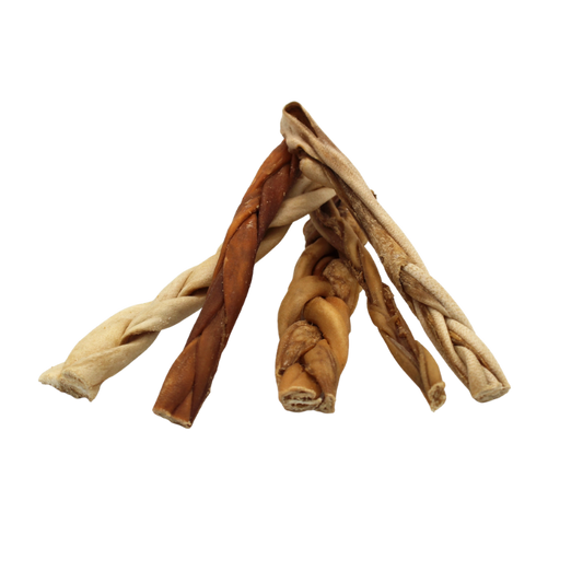 Natuurlijke kauwsnack - Geitenhuid gevlochten - Nora-Lou