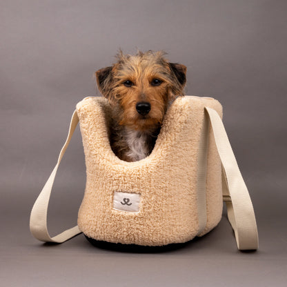 Beige Teddy Draagtas