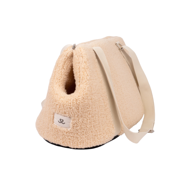 Beige Teddy Draagtas