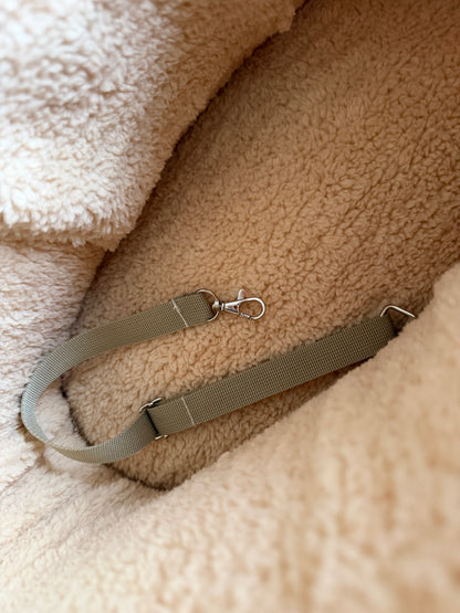 Beige Teddy Draagtas