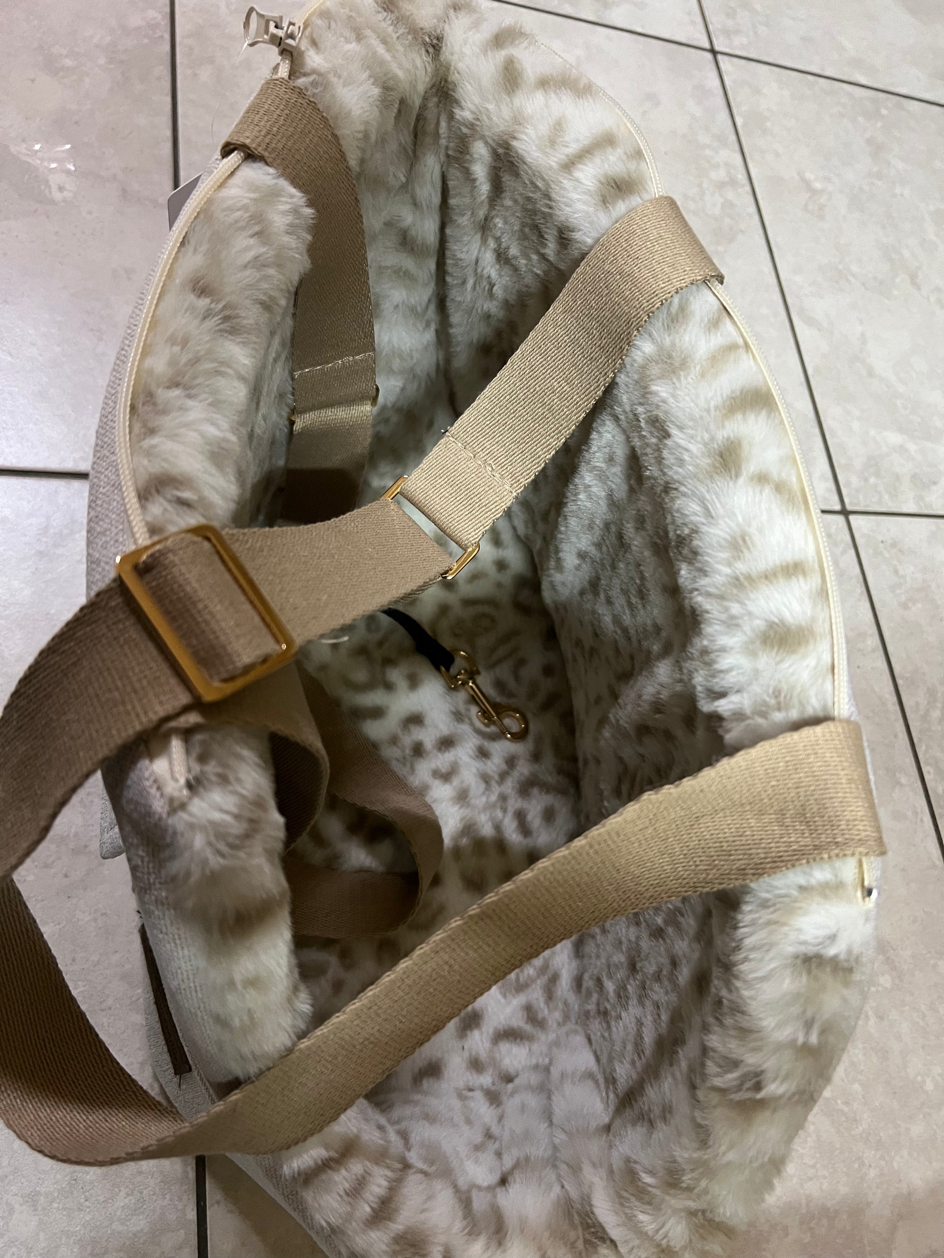 AB Snowleopard draagtas wit/grijs - XXS - Nora-Lou