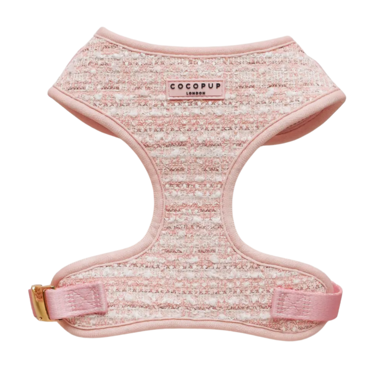 Cocopup harnas verstelbaar ROZE TWEED - Nora-Lou