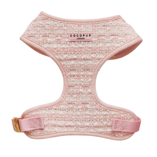 Cocopup harnas verstelbaar ROZE TWEED - Nora-Lou