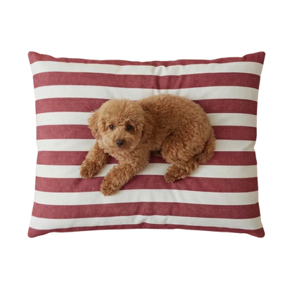 Hondenkussen Stripes Bordeaux-wit (75x60cm)