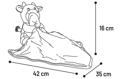 Speelgoed Zapu Knuffeldoek Taupe - Nora-Lou