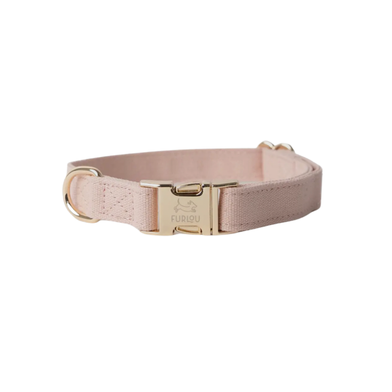 Furlou Canvas halsband - Poederroze