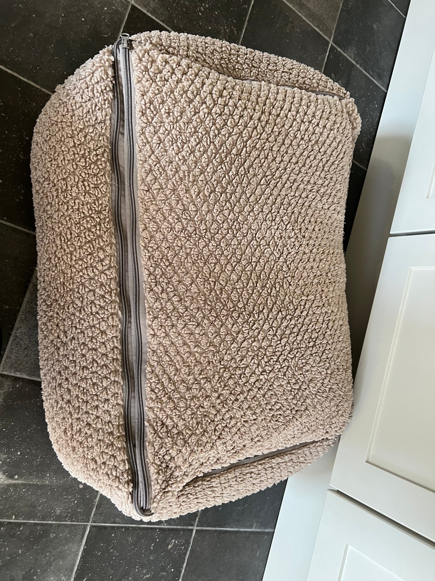 Panier Jacquard Rectangulaire Taupe 65x50x20cm