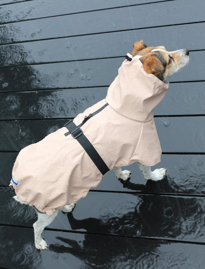 Roze regenjas voor honden