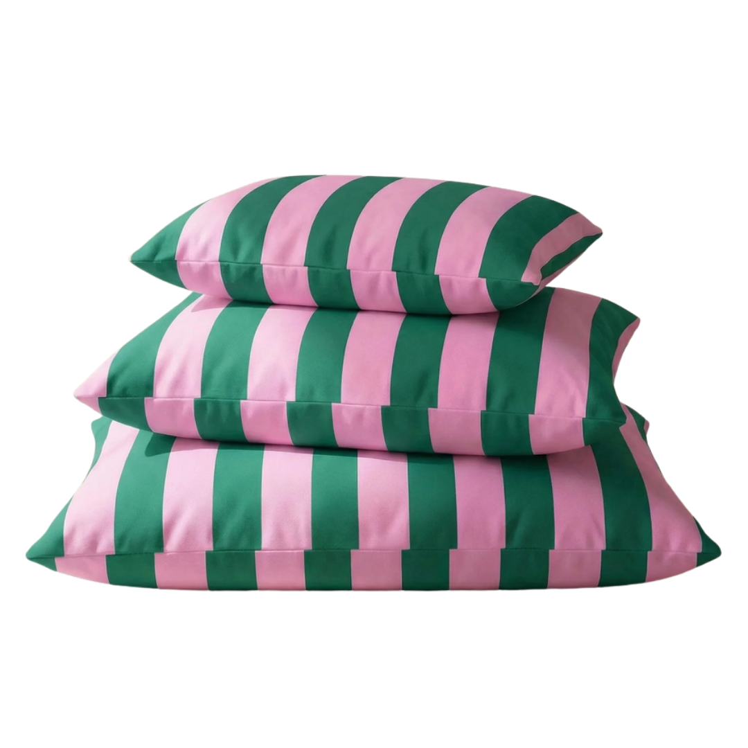 Hondenkussen Stripes Groen-roze