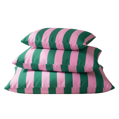 Hondenkussen Stripes Groen-roze