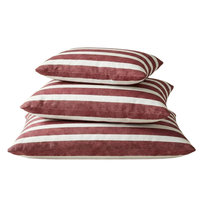 Hondenkussen Stripes Bordeaux-wit (75x60cm)