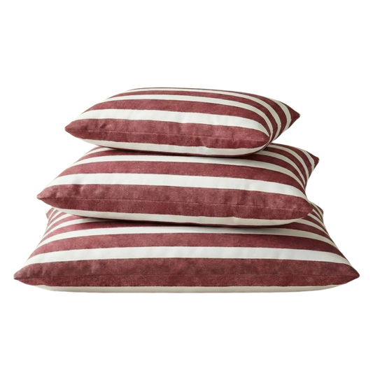 Hondenkussen Stripes Bordeaux-wit (75x60cm)