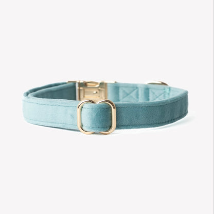 Furlou Fluwelen halsband - BLAUW