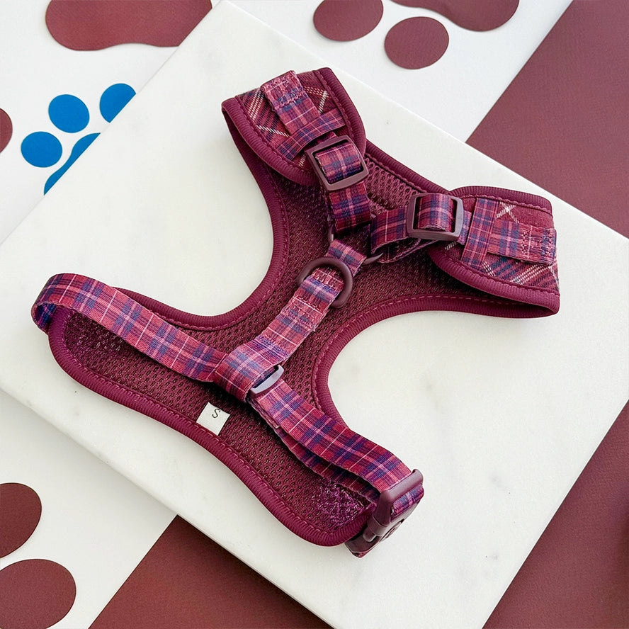 Cocopup harnas verstelbaar Mulberry Plaid