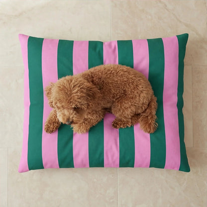 Hondenkussen Stripes Groen-roze